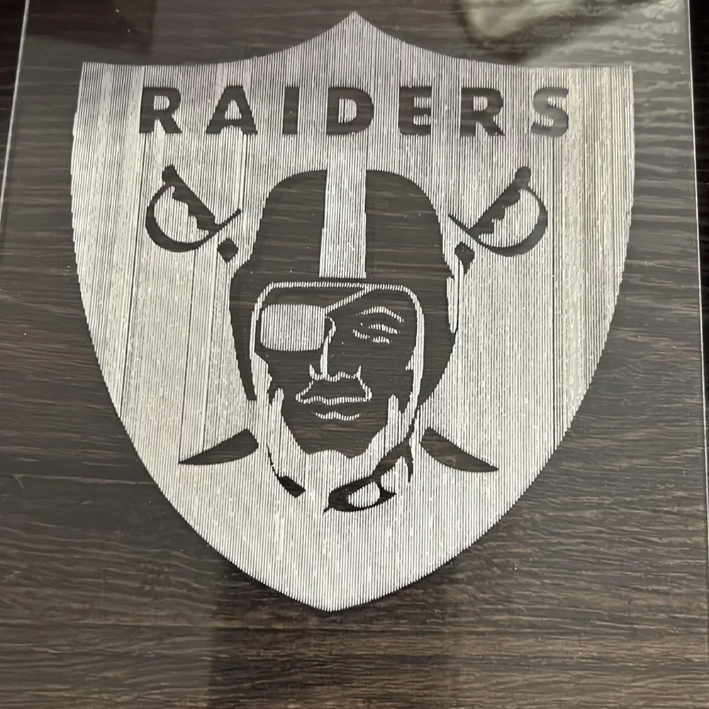 Sports Oakland Raiders Engraved LED Lamp with Remote - Picture 7 of 7